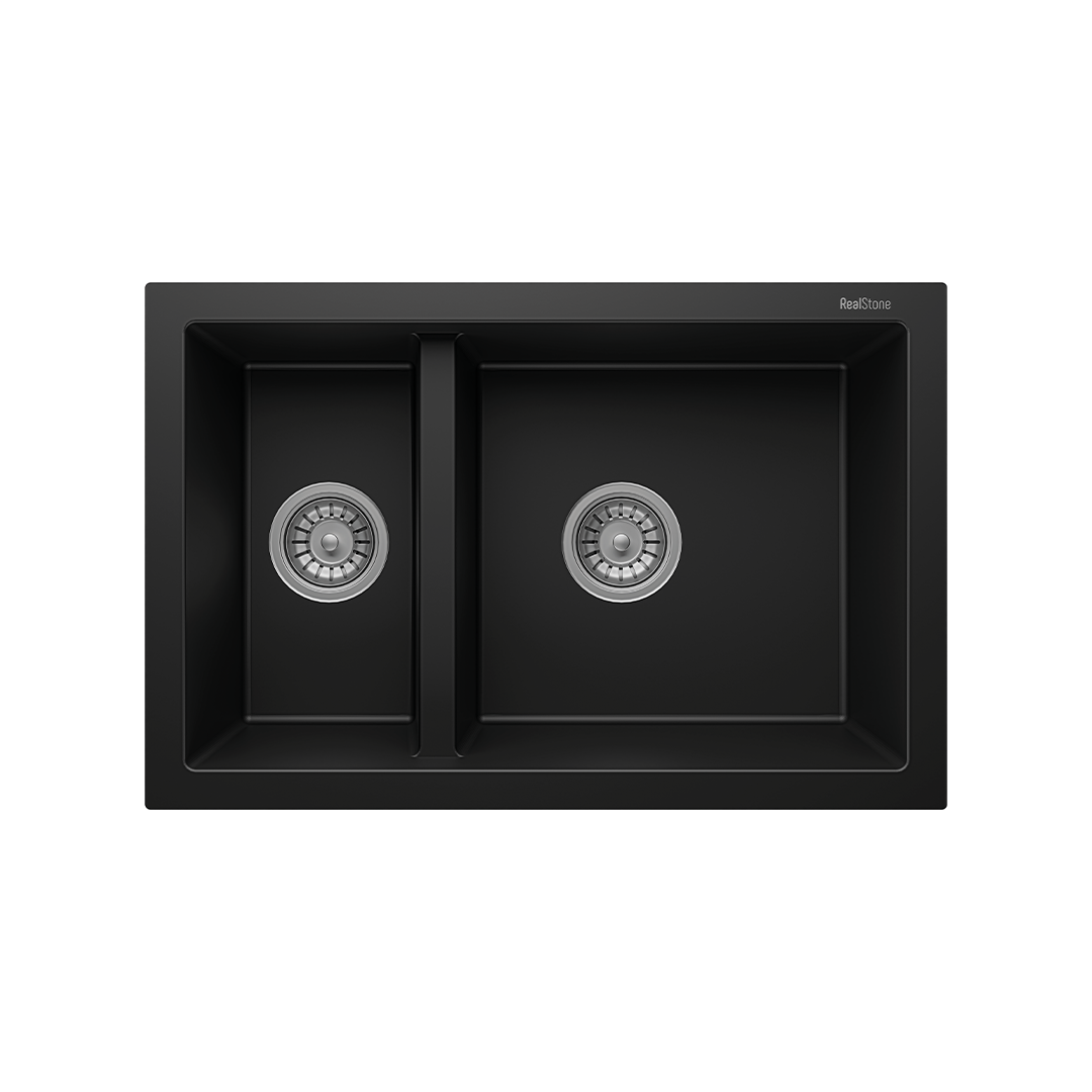 RealStone P018 Bergama 1.5 Gözlü Damlalıksız Granit Eviye