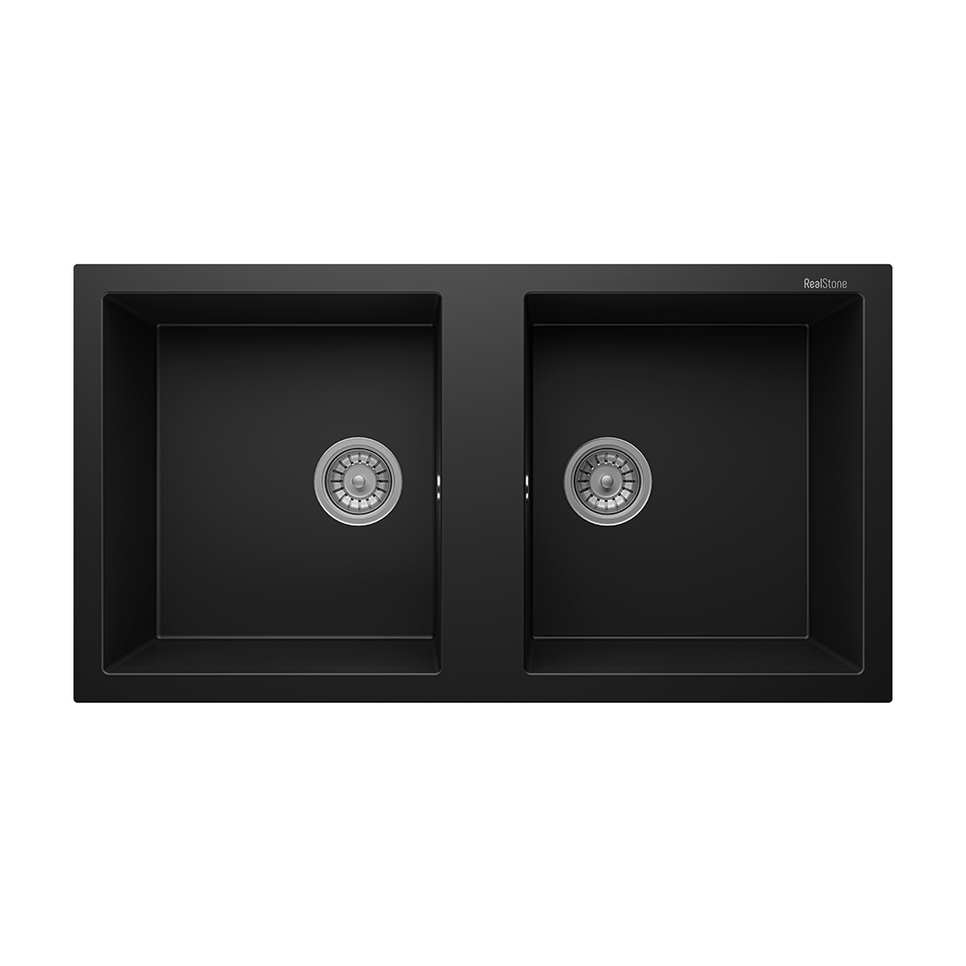 RealStone P019 Nemrut 97 Çift Gözlü Damlalıksız Granit Eviye