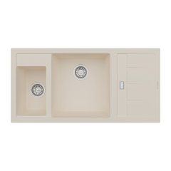 RealStone P022 Aspendos 1.5 Gözlü Damlalıklı Granit Eviye