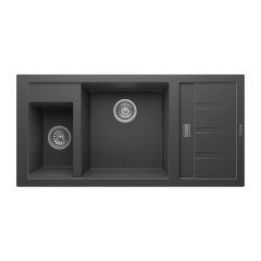 RealStone P022 Aspendos 1.5 Gözlü Damlalıklı Granit Eviye