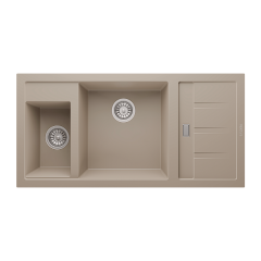 RealStone P022 Aspendos 1.5 Gözlü Damlalıklı Granit Eviye