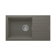 RealStone P010 Assos 76 XL Tek Gözlü Damlalıklı Granit Eviye Gri