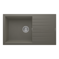 RealStone P014 Loadikya 86 XL Tek Gözlü Damlalıklı Granit Eviye Gri