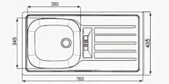 Tek Hazneli Damlalıklı Eviye - AE 7650 T