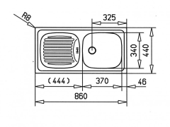 TEKA EBM 45 Tek Hazneli Damlalıklı Eviye