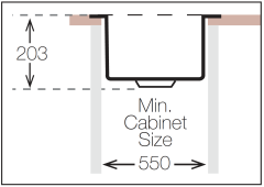 Tezgah Altı Dik Köşe 40cmx50cm Titanyum Eviye (Kalınlık: 1.2mm)