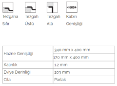 Tezgah Altı Dik Köşe 1.5 Gözlü Gold Eviye (Kalınlık: 1.2mm)