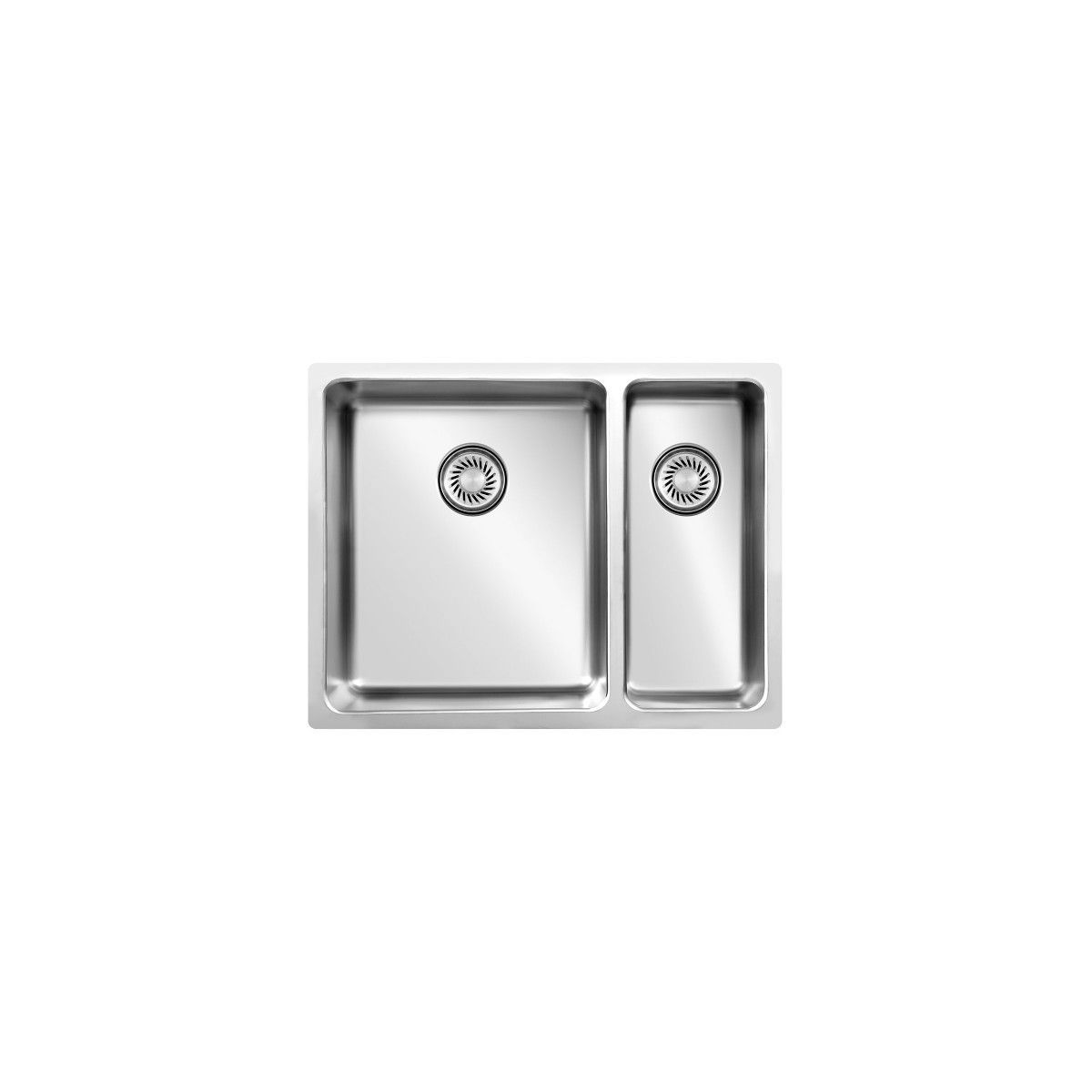 Ukinox Tezgah Altı Dik Köşe 1.5 Gözlü Krom Eviye (Kalınlık: 1.0mm)