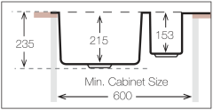 1.5 Gözlü Damlalıklı 51cm x 100cm Dik Köşe Eviye