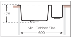 Valente D150 L 1.5 Gözlü Granit Eviye 50cm x 100cm