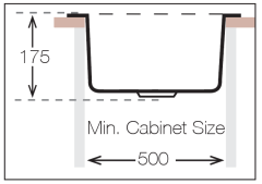 Valente D100 Tek Gözlü Granit Eviye 50cm x 86cm
