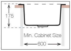 Valente D100 L Tek Gözlü Granit Eviye 50cm x 100cm
