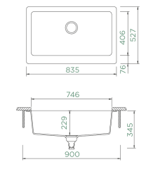 Schock Villa M-100L Modül Eviye