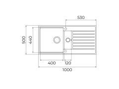 TEKA Cliff 60 B-TQ 1,5 Gözlü Damlalıklı Granit Eviye