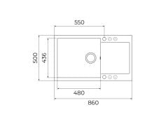 TEKA Clivo 60 B-TQ Tek Gözlü Damlalıklı Granit Eviye