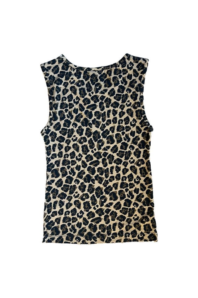 LEOPAR DESENLİ KIZ ÇOCUK KOLSUZ T-SHIRT