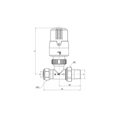 ECA TRV4 Termostatik Radyatör Valfi, PEX, Düz - 602120779