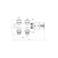 ECA TRV4 Termostatik Radyatör Valfi - H-TİP, Düz - 602120836