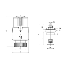 ECA TRV4 Termostatik Kompakt Radyatör Valfi - 602120814