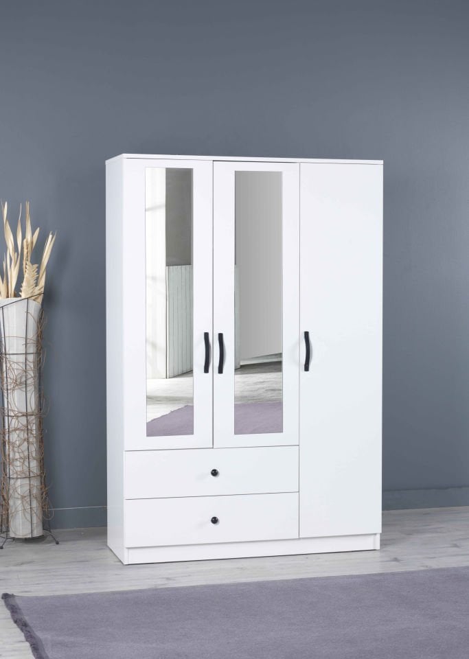 ENNA 3 KAPAKLI DOLAP (120CM) (BEYAZ)