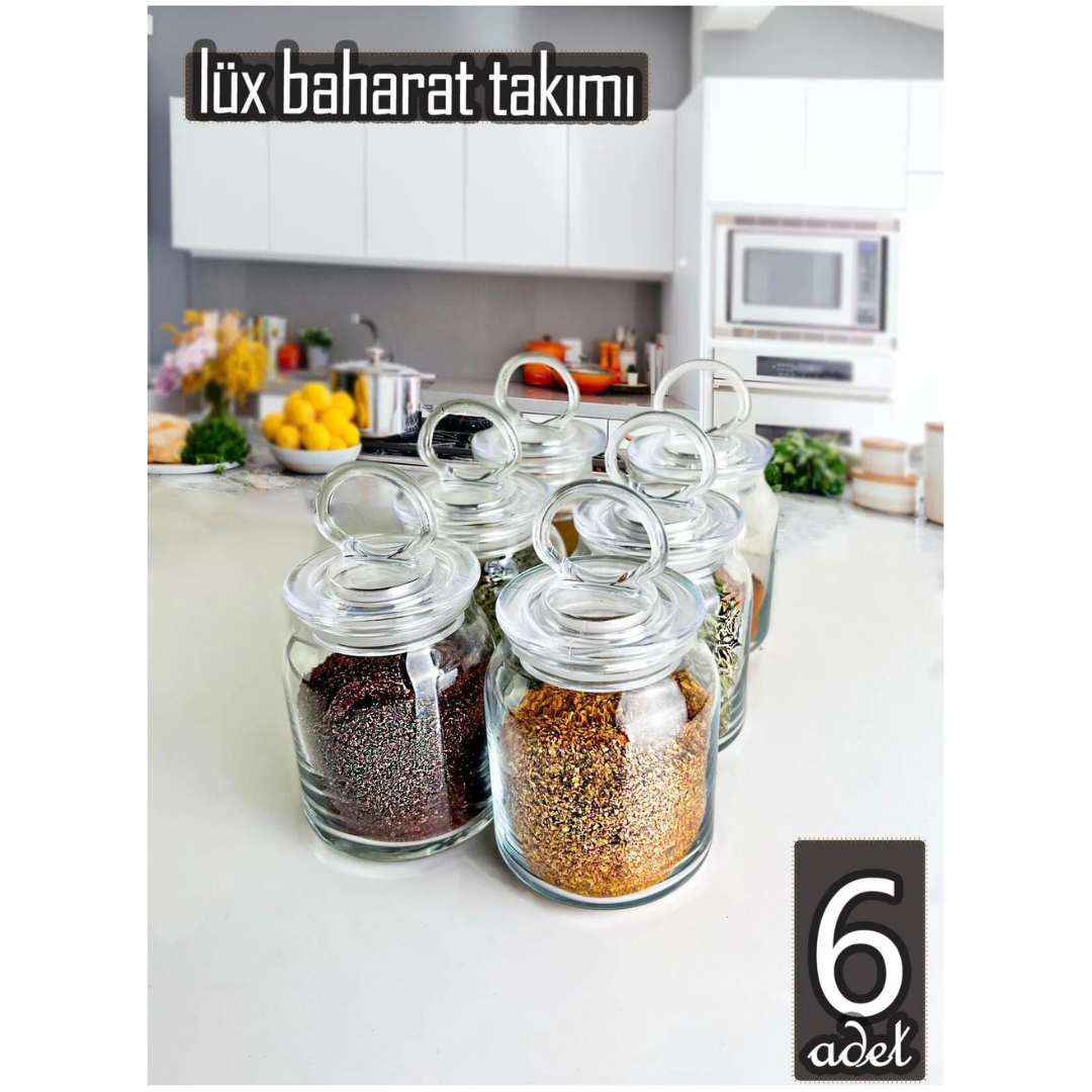 6 Adet Vakumlu Lüx Baharat Takımı