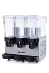 Samixir 60.SSMI Klasik Triple Soğuk İçecek Dispenseri, 20+20+20 L, Fıskiyeli-Fıskiyeli-Karıştırıcılı, Inox