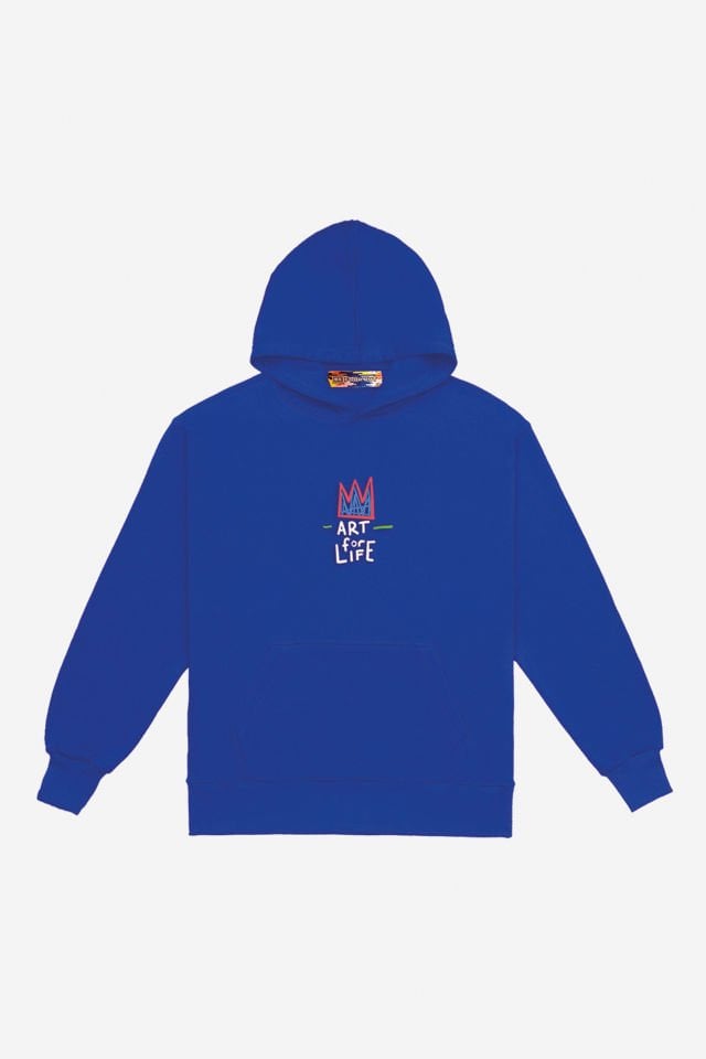 BORN TO BE ARTIST Embroidered Unisex Oversize Saxe Blue Hoodie