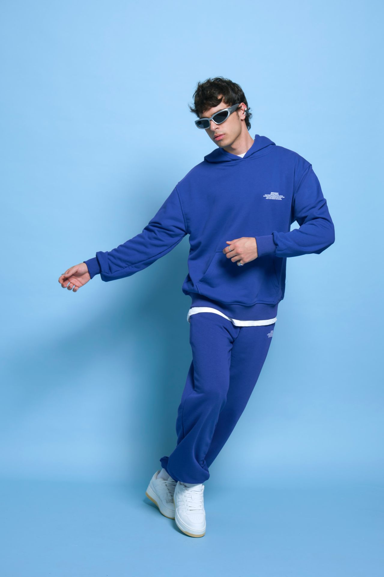 BeFourOut Printed Saxe Blue Sweatpants
