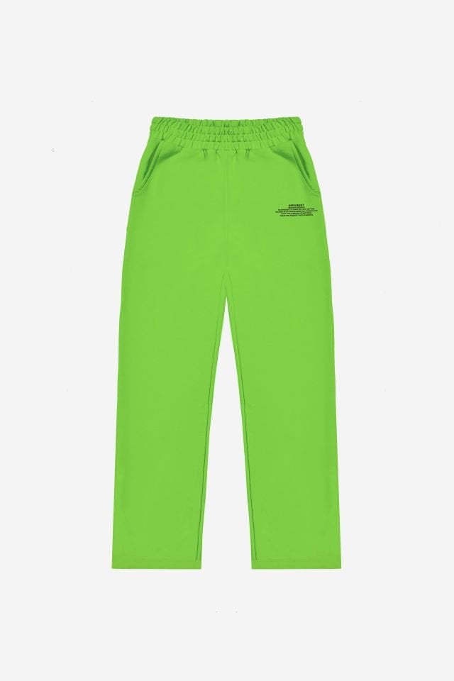 BeFourOut Printed Pistachio Green Wide Sweatpants