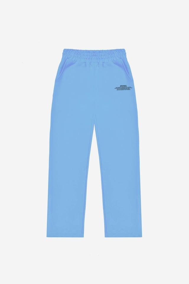 BeFourOut Printed Baby Blue Wide Sweatpants