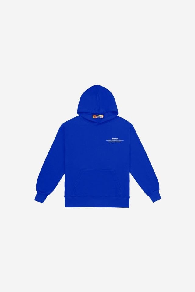 BeFourOut Printed Kids Saxe Blue Hoodie