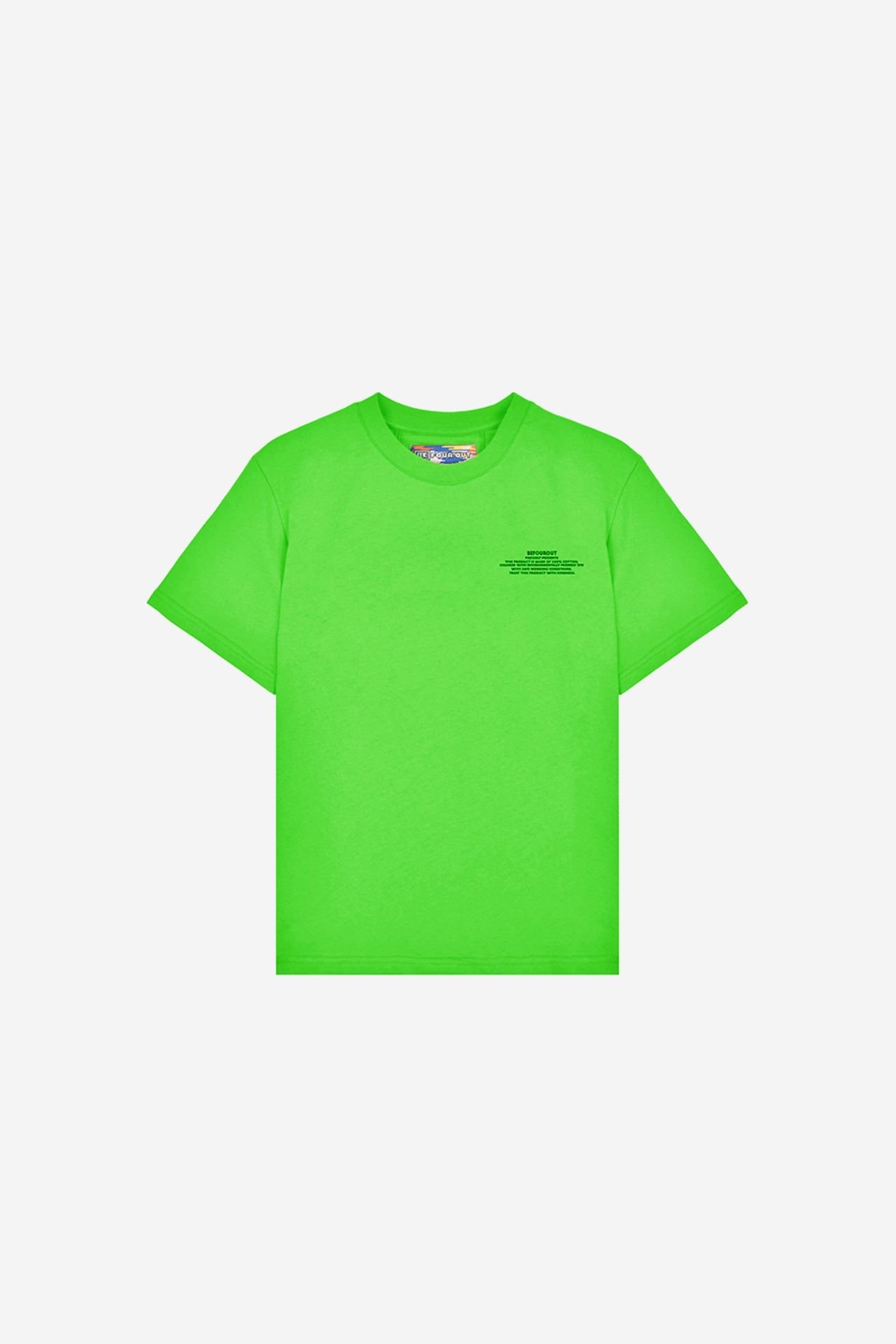 BeFourOut Print Logolu Çocuk Fıstık Yeşili Tshirt 5-6 YAŞ