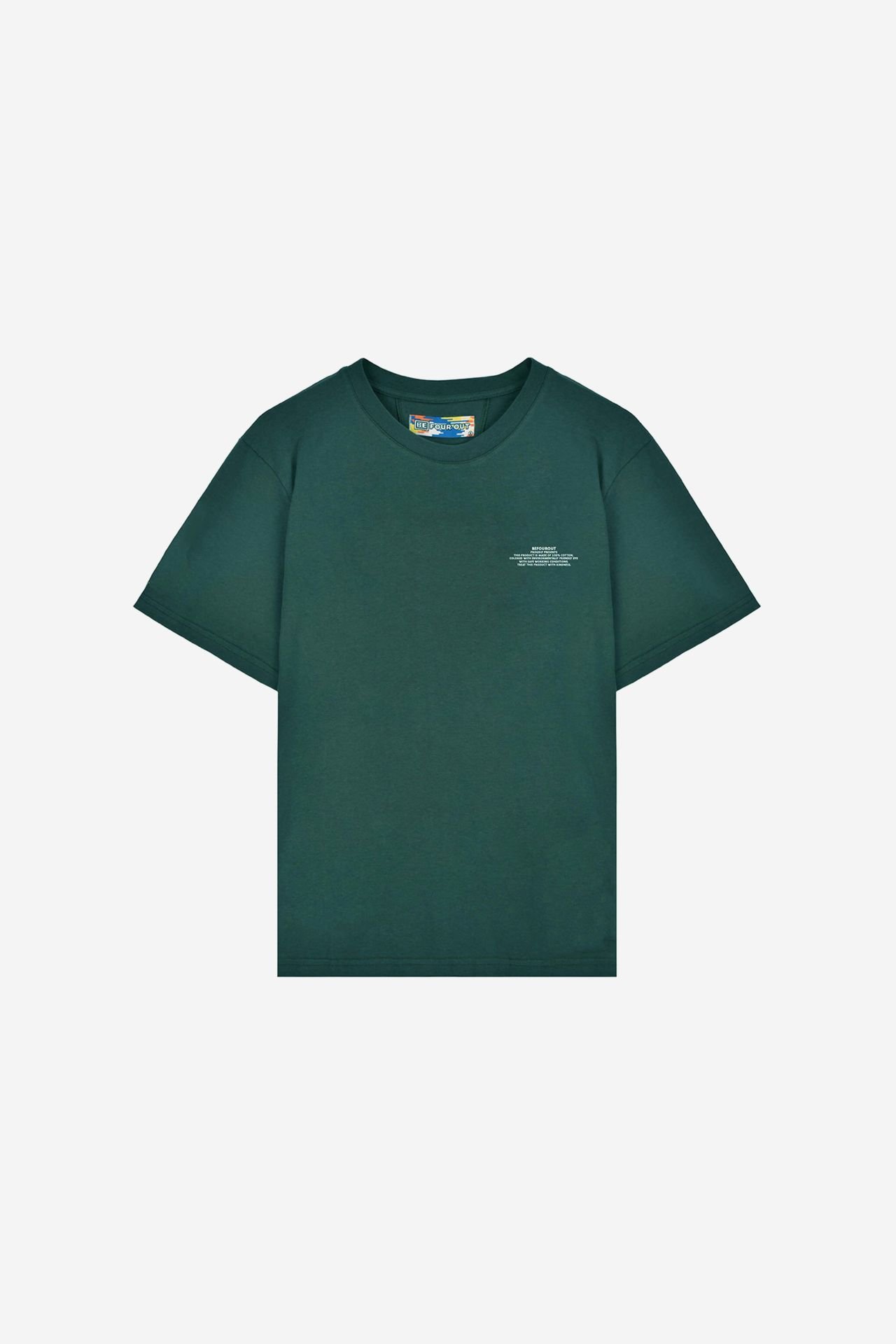 BeFourOut Printed Kids Dark Green Tshirt