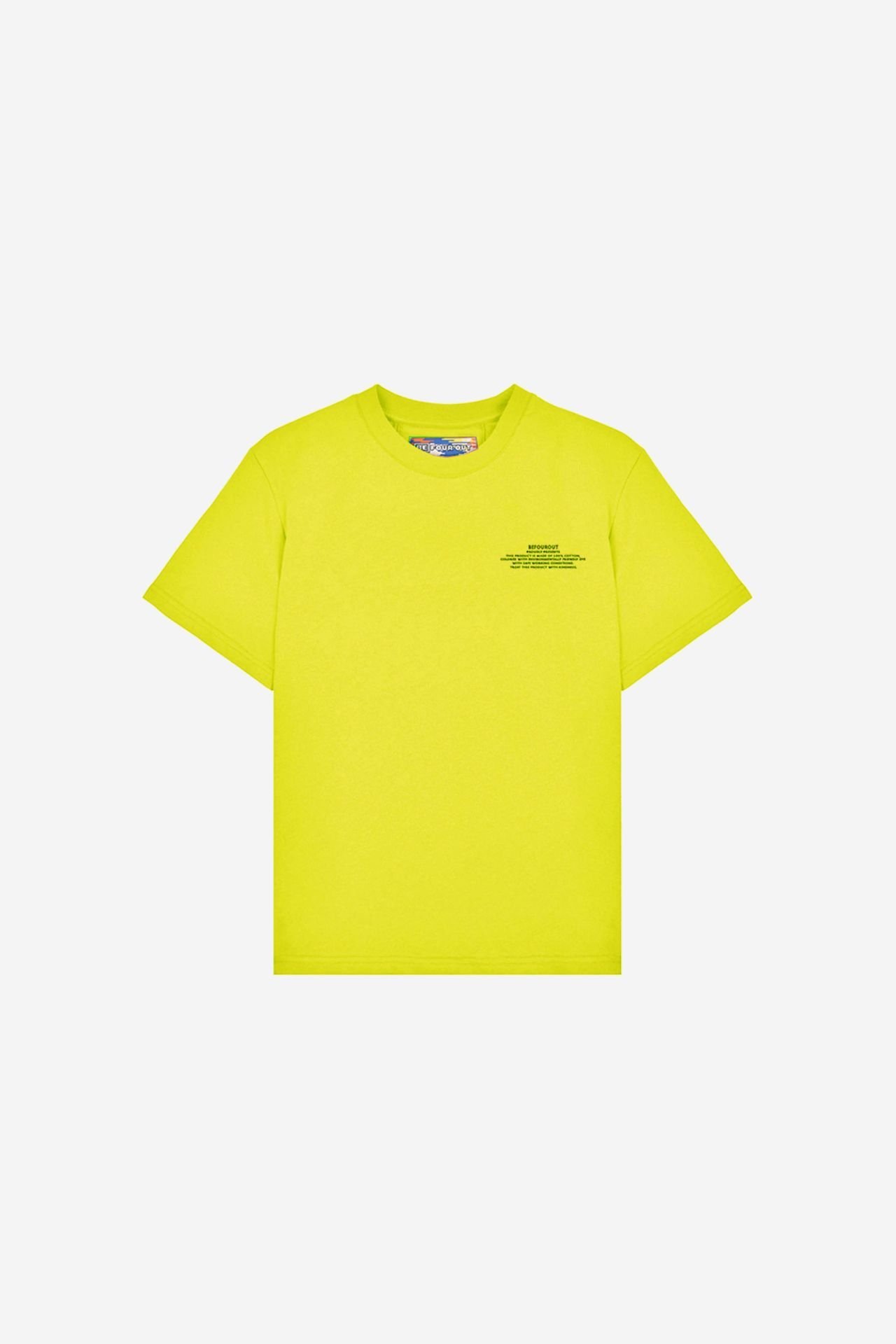 BeFourOut Printed Kids Yellow Tshirt