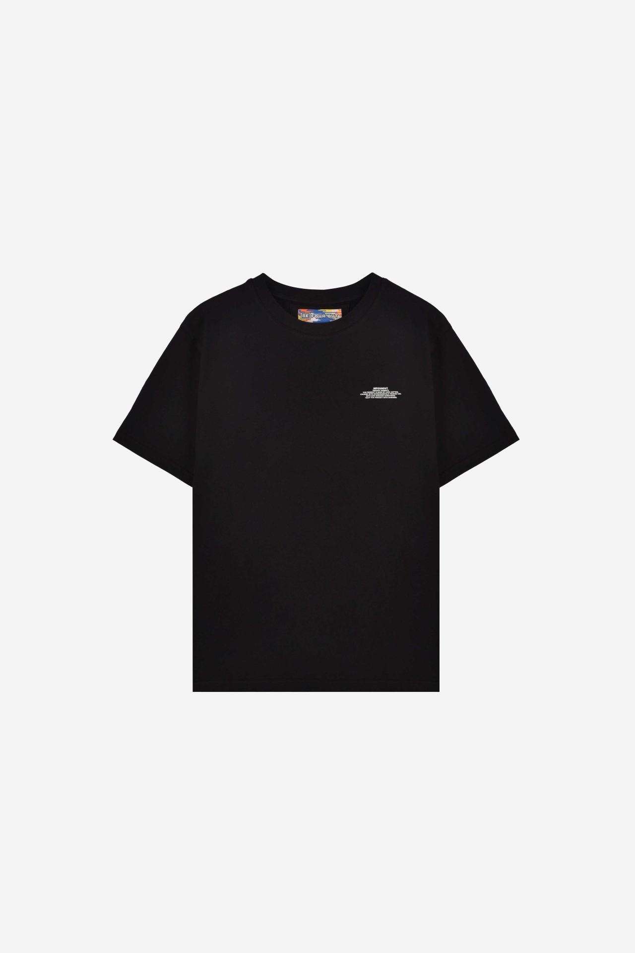 BeFourOut Printed Kids Black Tshirt