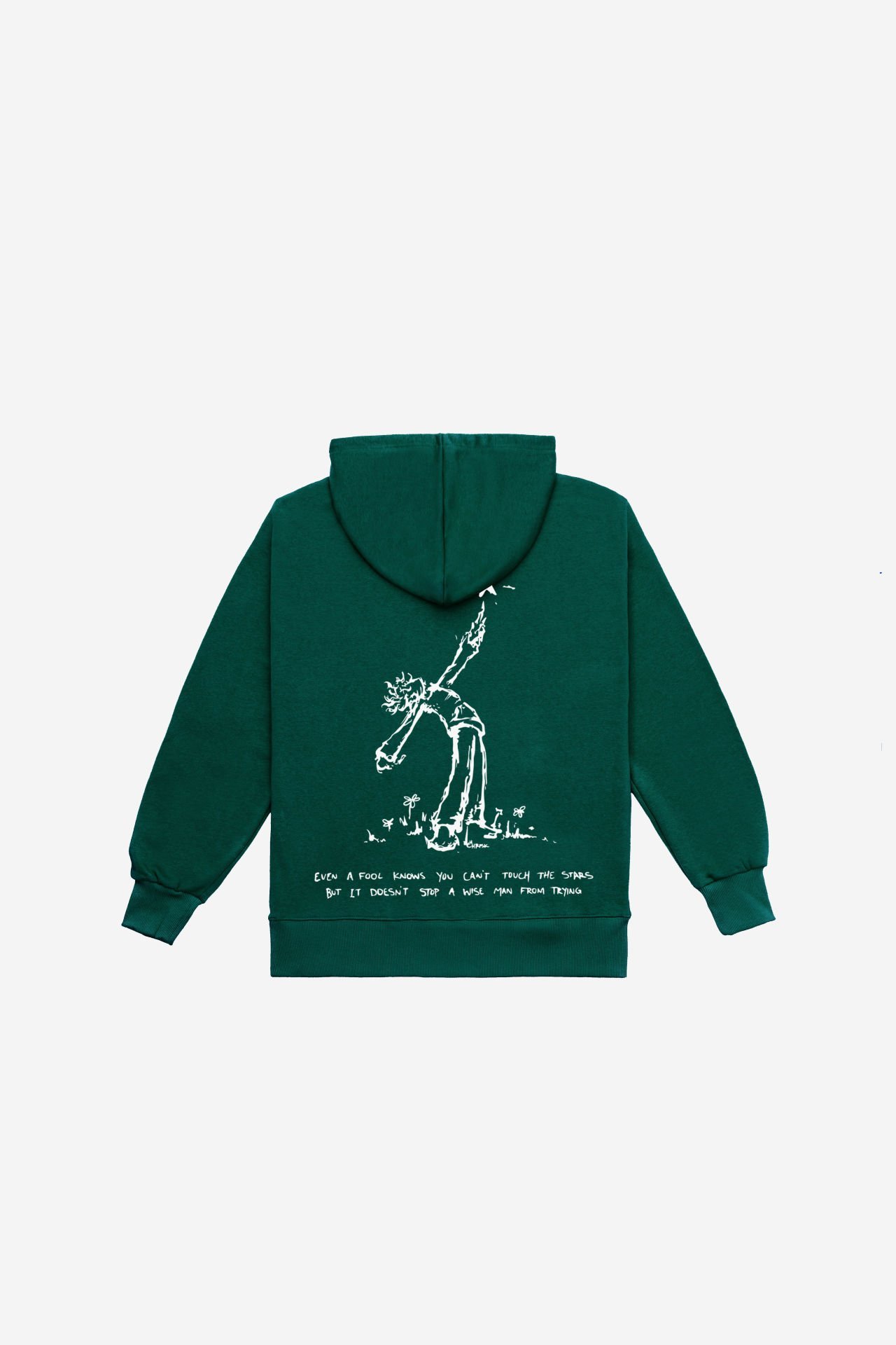 STAR Nakışlı Unisex Oversize Nefti Hoodie XL