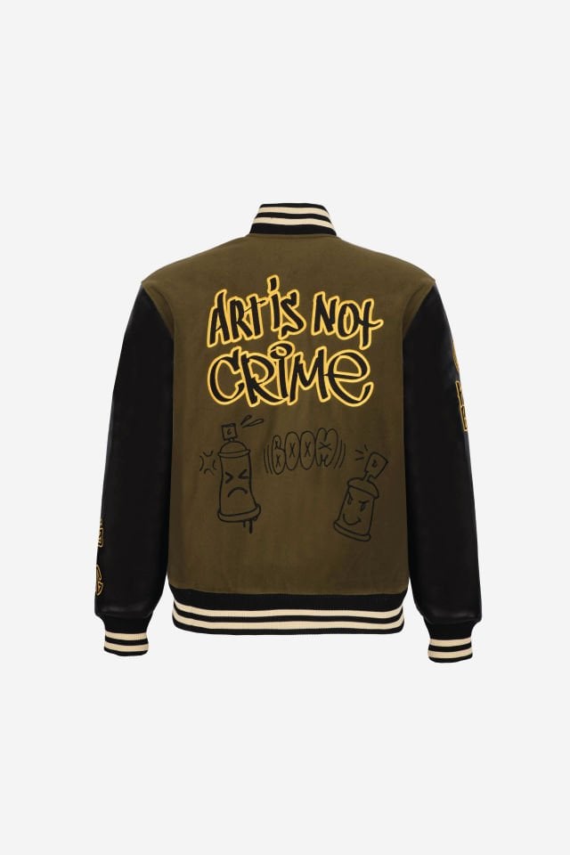 GRAFFITI Nakışlı Unisex Kolej Mont XL
