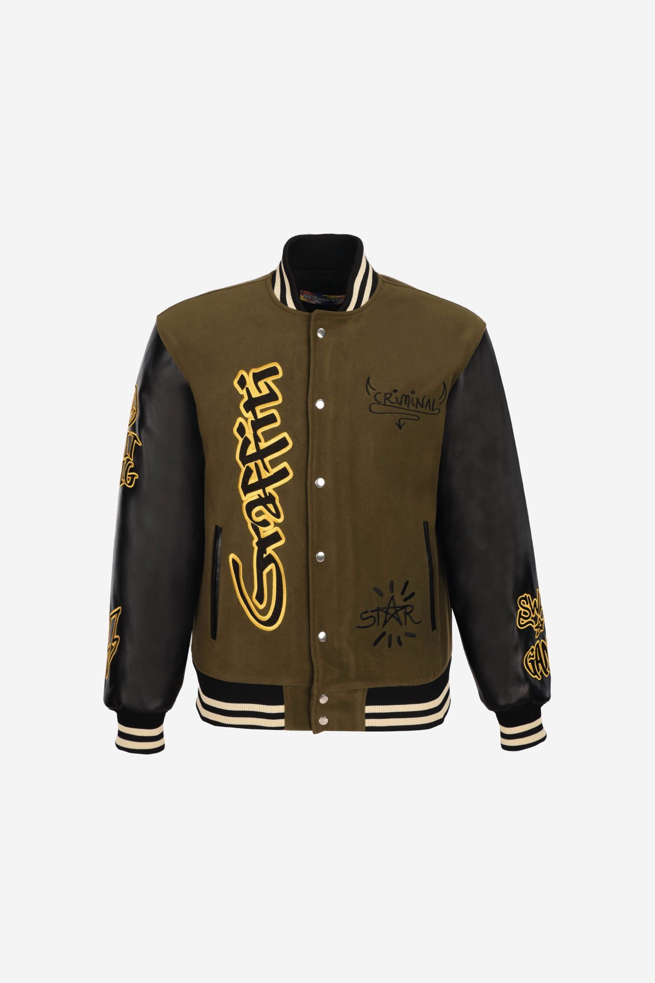 GRAFFITI Nakışlı Unisex Kolej Mont XL