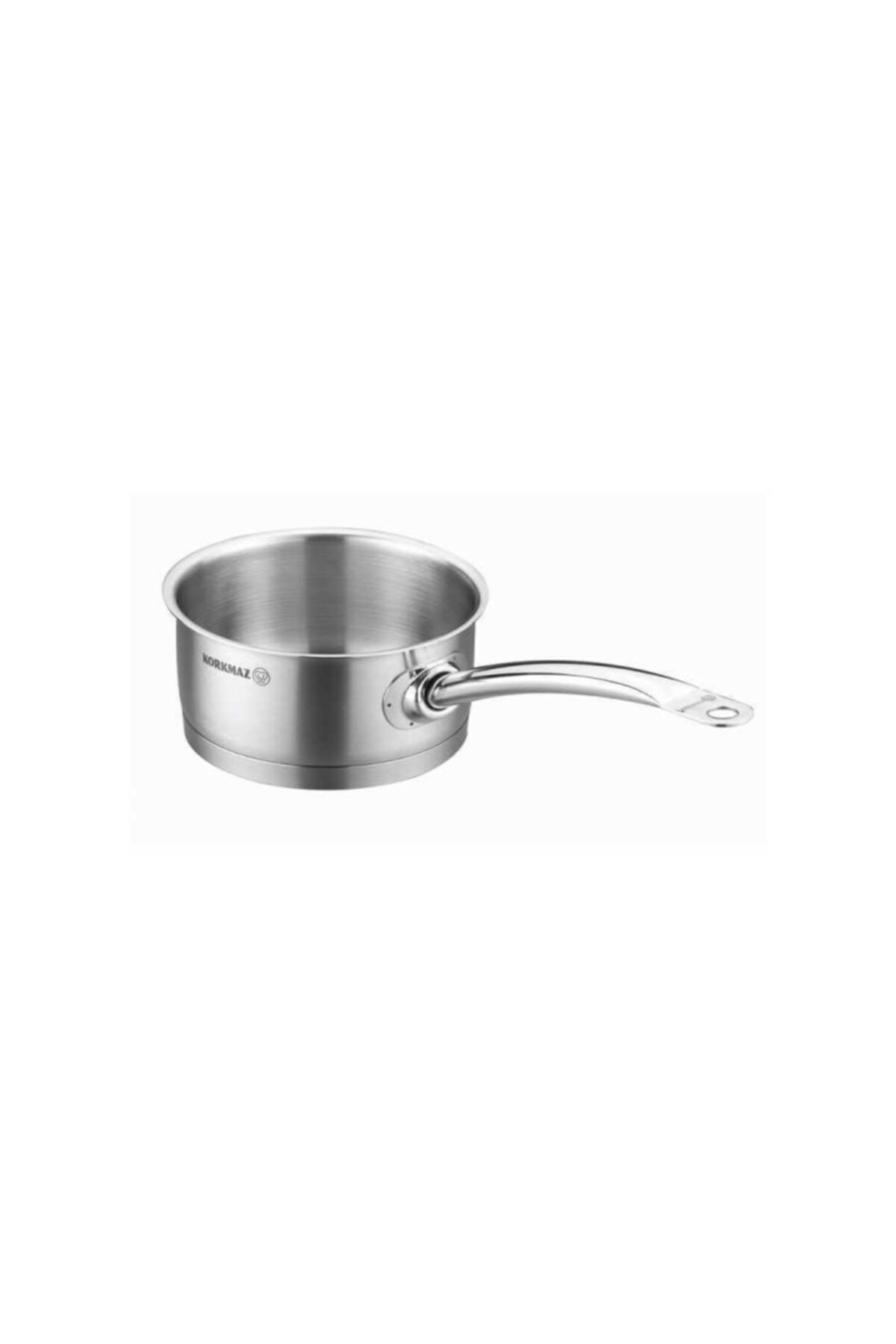 Korkmaz 2L Stainless Steel Induction Saucepan - 16 Cm Triplex Bottom, Cool-Touch Handles, 18/10 Steel