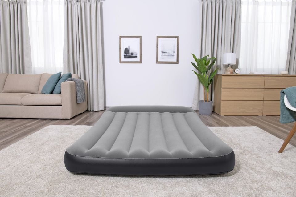 Bestway® 67462 Tritech™ Çift Kişilik Şişme Yatak ve Entegre Şişirme Aparatı 1.91 m x 1.37 m x 30 cm