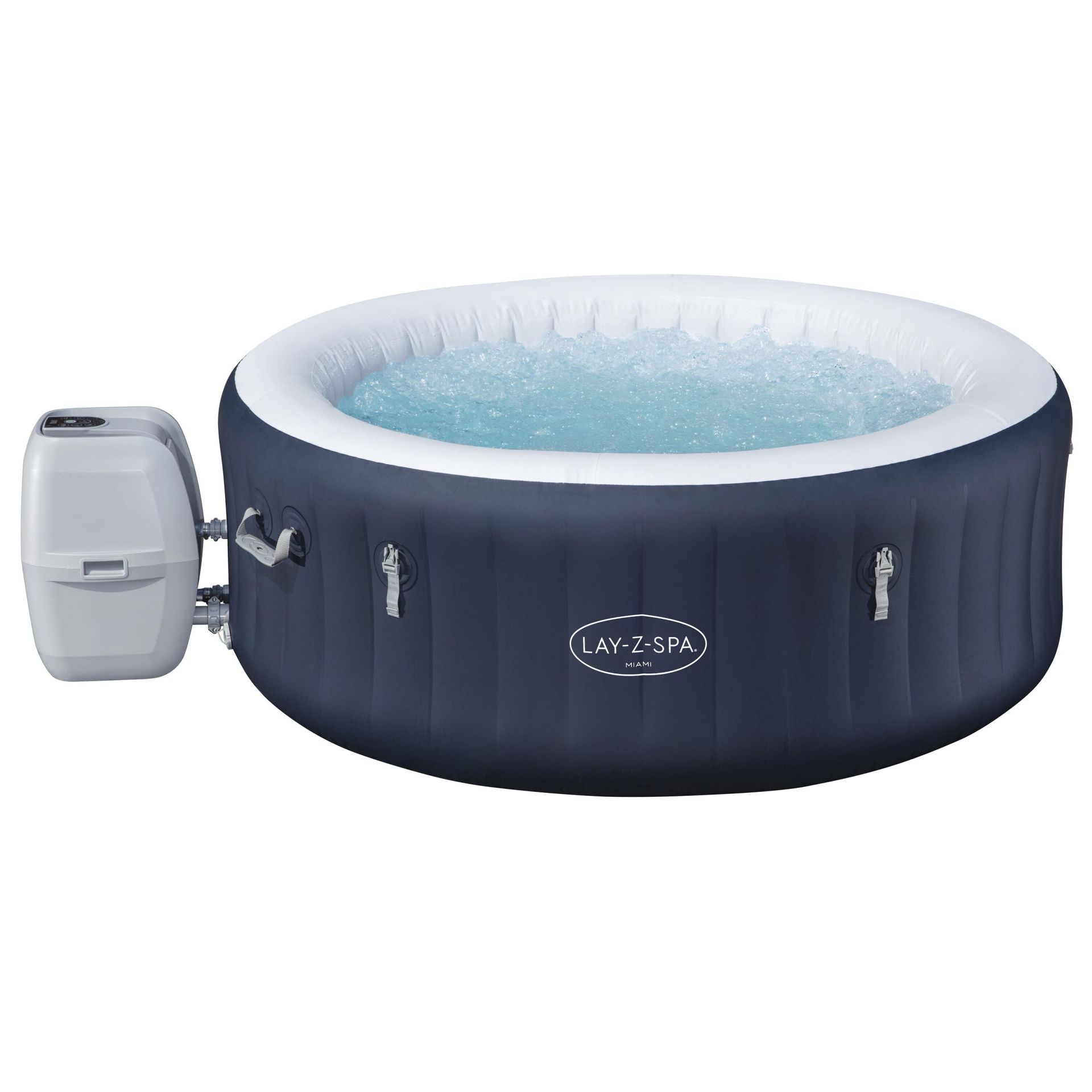 Lay-Z-Spa® Miami AirJet™ 6001C Enerji Tasarruflu Şişme Spa Havuzu, 2-4 kişilik