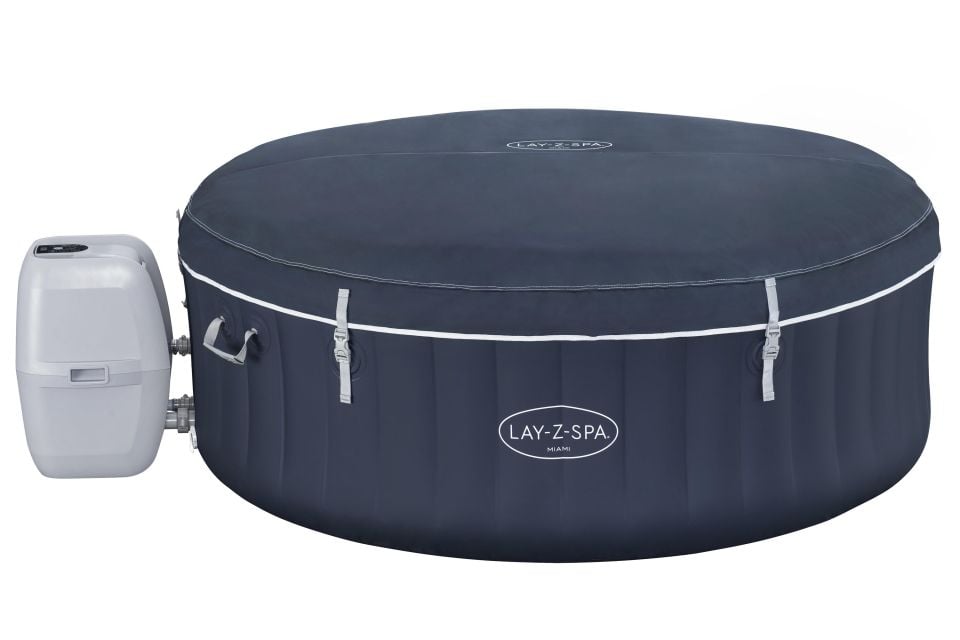 Lay-Z-Spa® Miami AirJet™ 6001C Enerji Tasarruflu Şişme Spa Havuzu, 2-4 kişilik