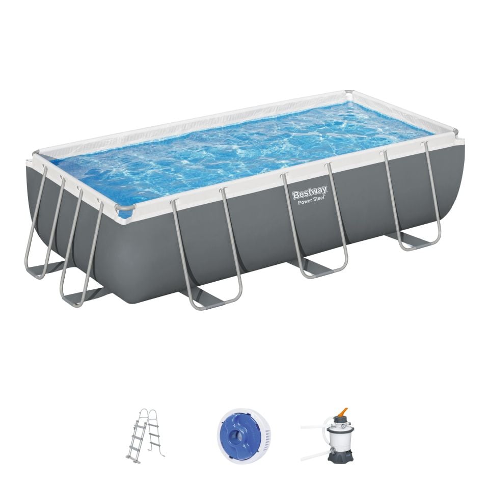 Bestway® 56442 Power Steel™ Prefabrik Yer Üstü Havuz Seti 4,04 m x 2,01 m x 1,00 m