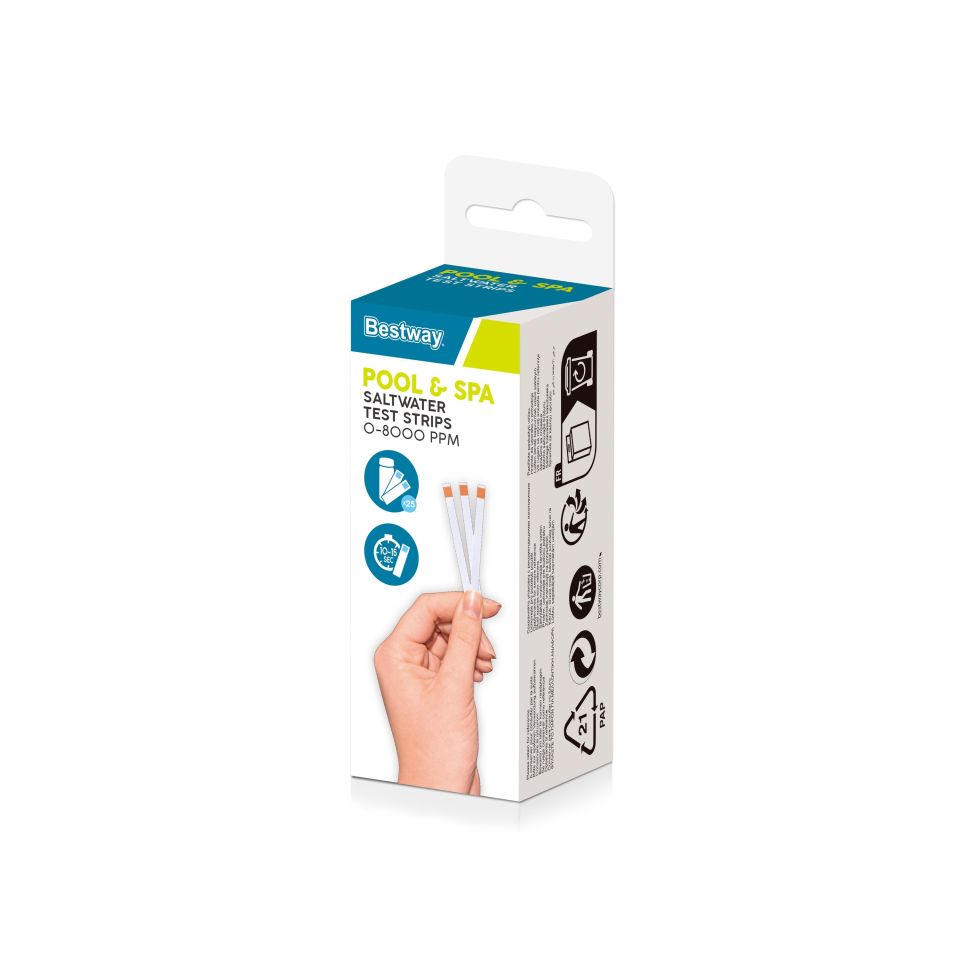 Bestway® 58767 Havuz & Spa Tuzlu Su Test Şeridi 25'li Paket