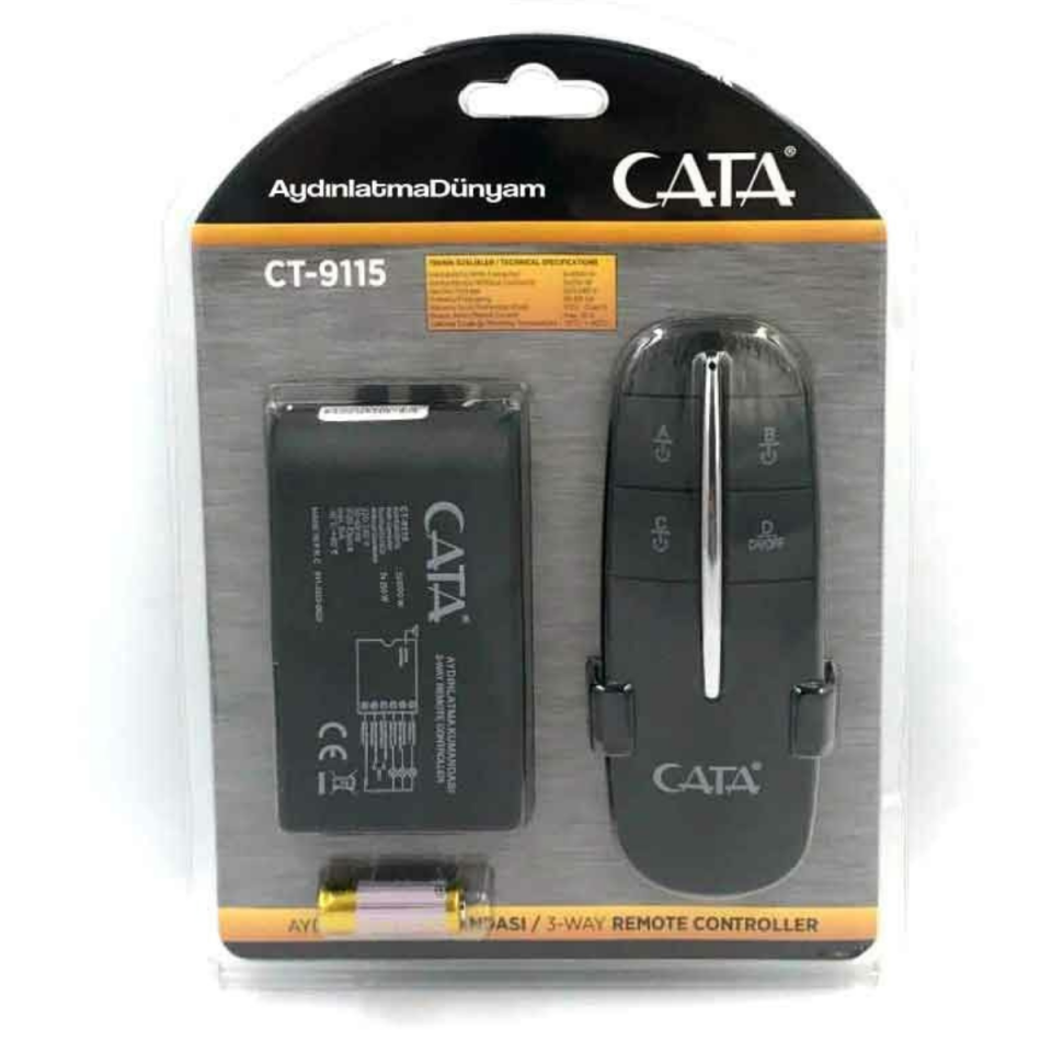 CATA AVİZE KUMANDASI CT-9115 3 LÜ