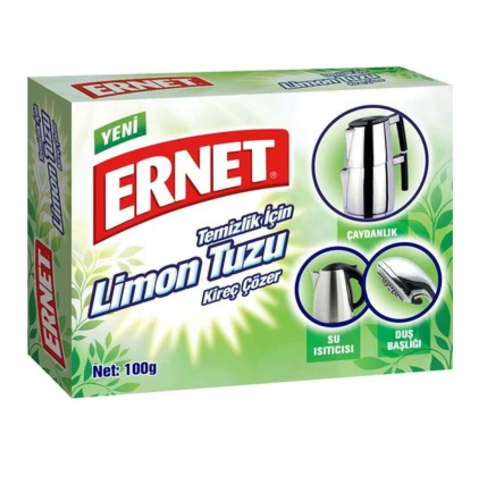 ERNET TEMİZİK İÇİN LİMON TUZU 100 GR