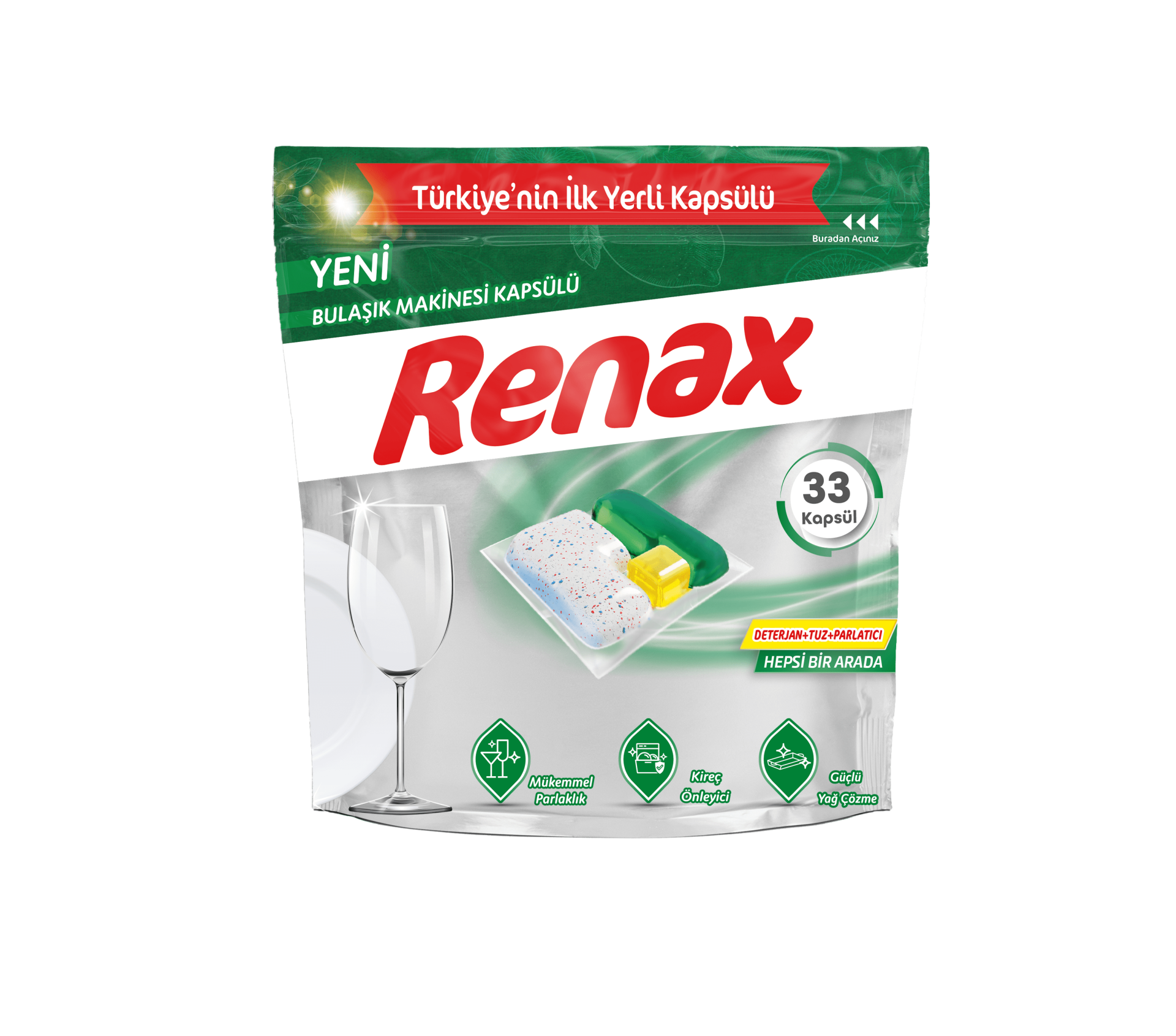 RENAX BULAŞIK MAK.KAPSÜL DETERJAN 80 Lİ