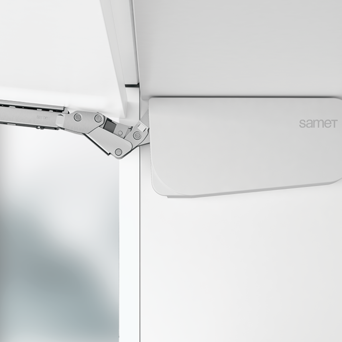 SAMET MEKANİK KALKAR KAPAK TEKLİ SİSTEMİ B1  BEYAZ