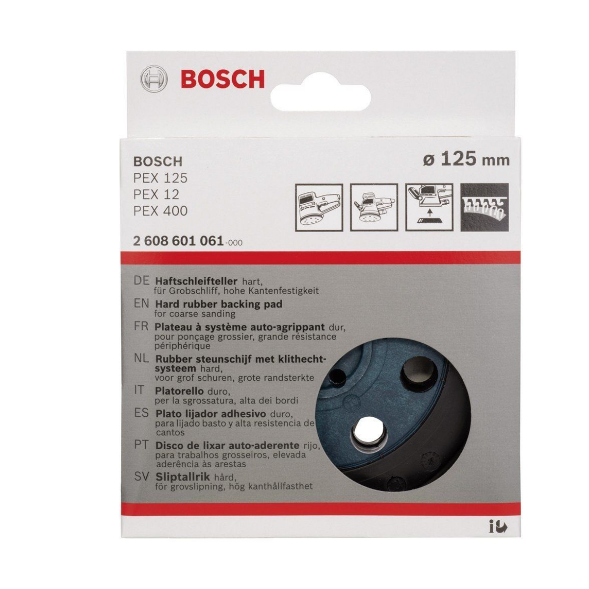 BOSCH 125 MM EKS.ZIMPARA TABANI-