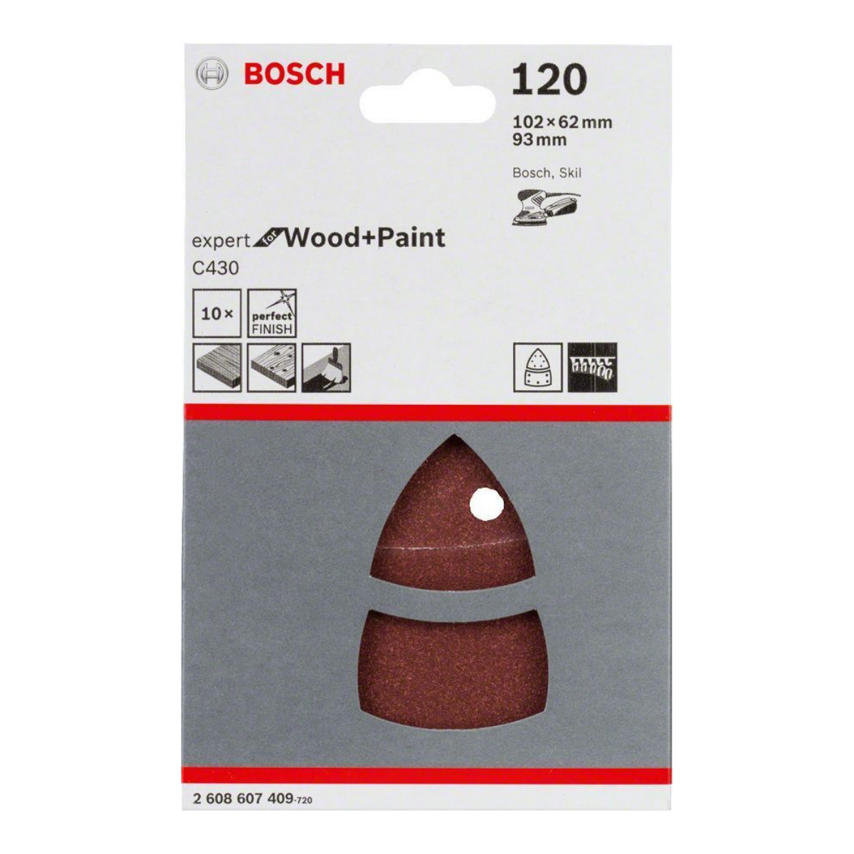BOSCH EKSANTİRİK ZIMPARA 120 KUM 102X60X93